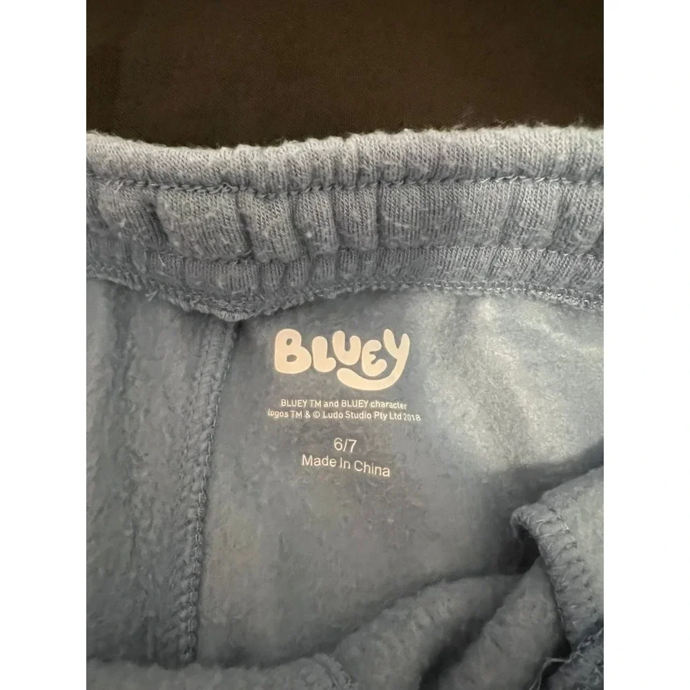 Bluey Kids Fleece Hoodie and Sweatpants Set Light Blue Size 6/7 2-Piece Outfit